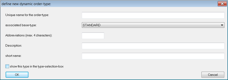 Creating or Editing dynamic order-types