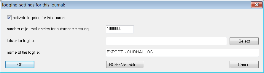 Logging Settings