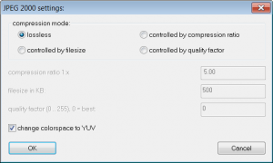 JPEG2000 Settings