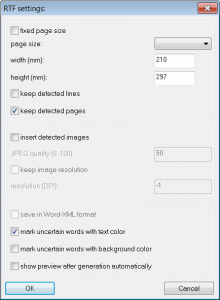 Global RTF Settings