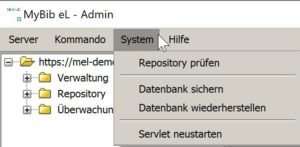 Admin - Menü „System“